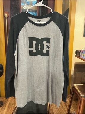 DC Two-Tone Grey and Black Raglan Jersey